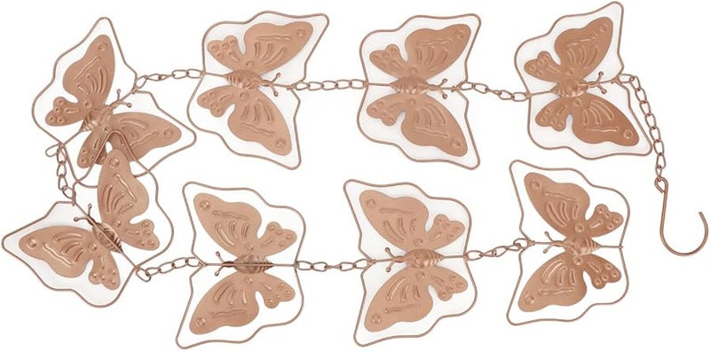 سلسلة مطر معدنية 4 26 قدم مزراب تصريف مياه الأمطار مع تأثير الرياح للحديقة - Image 1